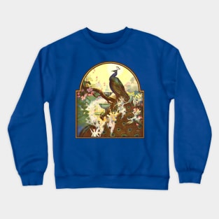 Peacock and Fairies Crewneck Sweatshirt